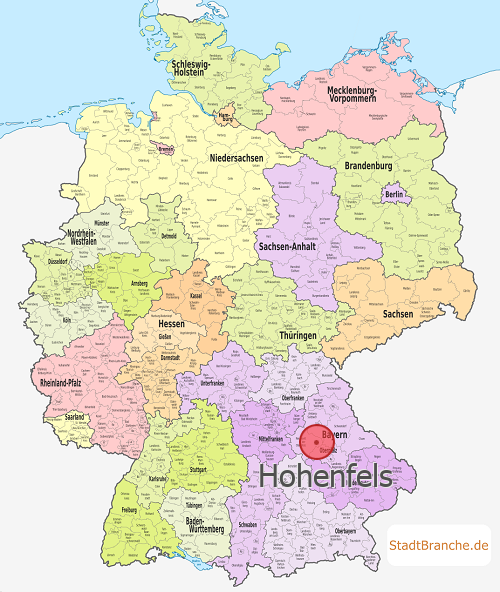 Hohenfels Karte Landkreis Neumarkt in der Oberpfalz Bayern