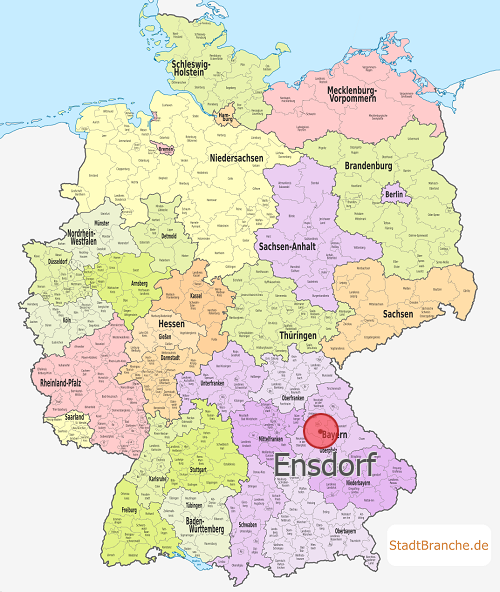 Ensdorf Karte Landkreis Amberg-Sulzbach Bayern