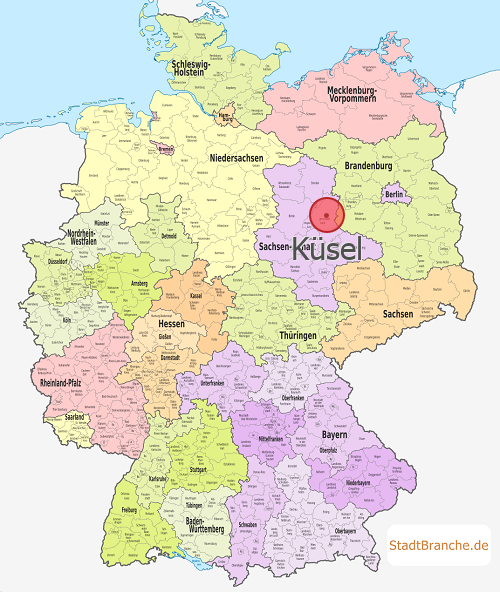 Küsel Karte Landkreis Jerichower Land Sachsen-Anhalt