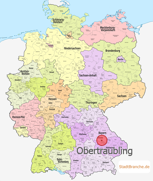 Obertraubling Karte Landkreis Regensburg Bayern