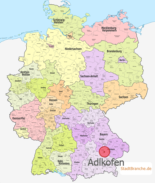 Adlkofen Karte Landkreis Landshut Bayern