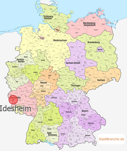 Idesheim Karte Landkreis Bitburg-Prüm Rheinland-Pfalz