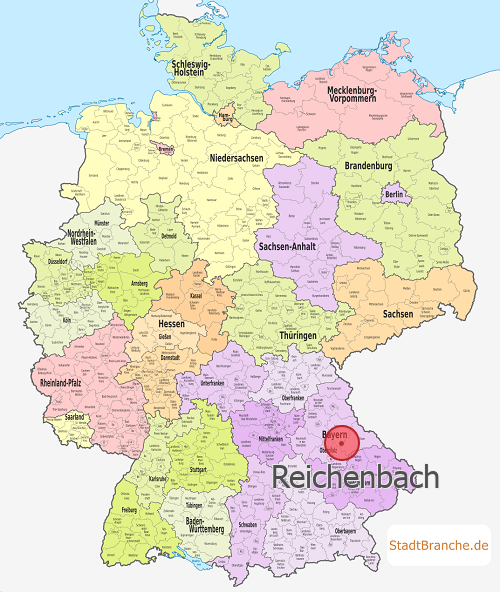 Reichenbach Karte Landkreis Cham Bayern