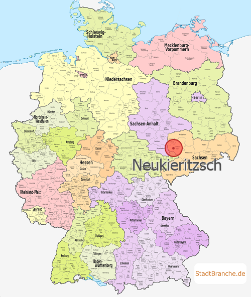 Neukieritzsch Karte Landkreis Leipziger Land Sachsen