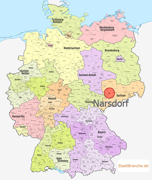 Narsdorf Karte Landkreis Leipziger Land Sachsen