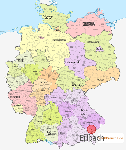 Erlbach Karte Landkreis Altötting Bayern