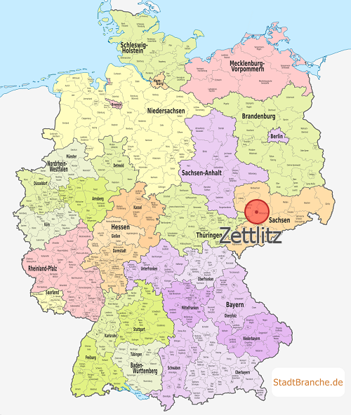 Zettlitz Karte Landkreis Mittweida Sachsen