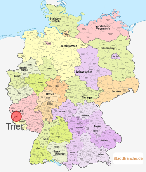 Trier Landkarte Trier Karte Kreisfreie Stadt Trier Rheinland-Pfalz