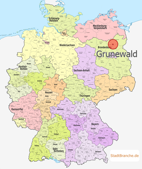 Grunewald Karte Landkreis Uckermark Brandenburg