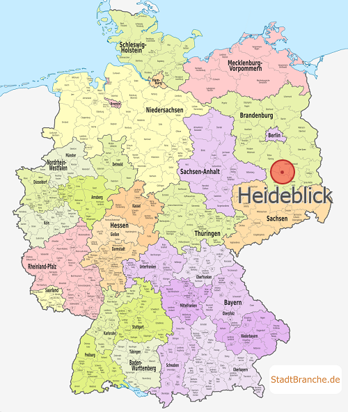 Heideblick Gehren Karte Landkreis Dahme-Spreewald Brandenburg