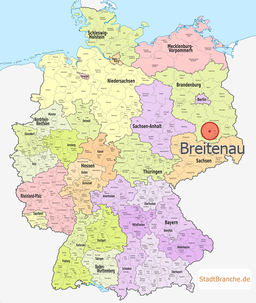 Breitenau Landkarte Breitenau Karte Landkreis Elbe-Elster Brandenburg