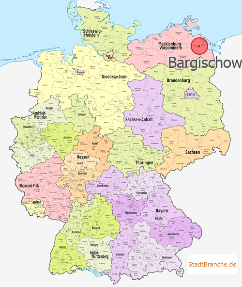Bargischow Karte Landkreis Ostvorpommern Mecklenburg-Vorpommern