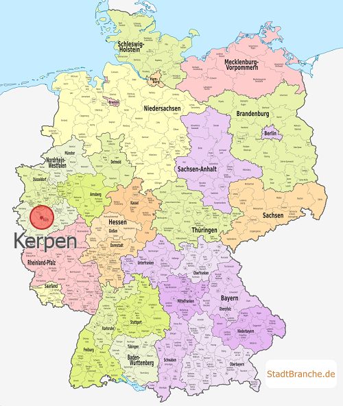 Kerpen Karte Rhein-Erft-Kreis Nordrhein-Westfalen