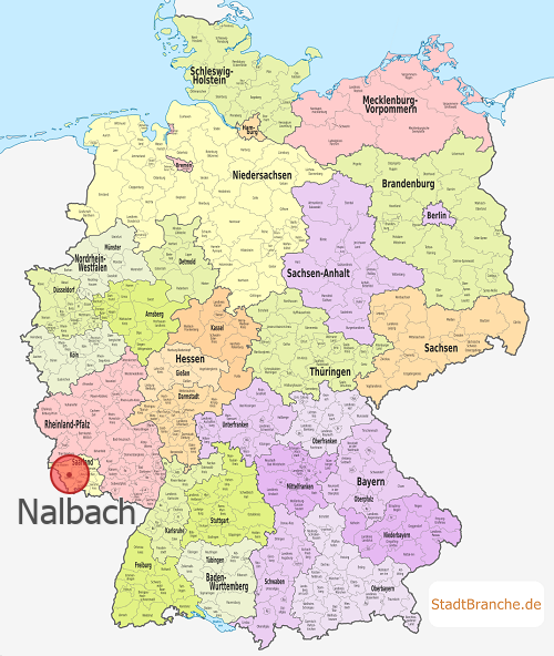 Nalbach Karte Landkreis Saarlouis Saarland