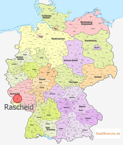 Rascheid Karte Landkreis Trier-Saarburg Rheinland-Pfalz