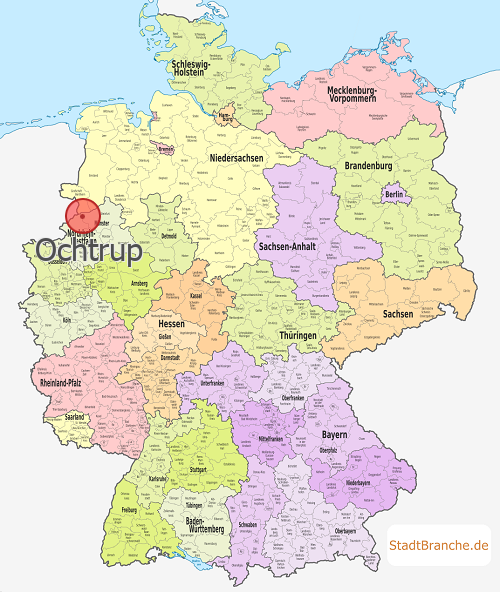 Ochtrup Karte Landkreis Steinfurt Nordrhein-Westfalen