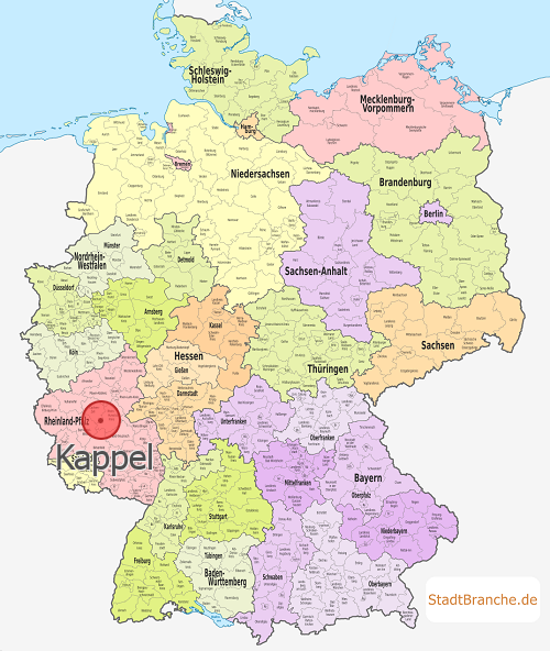 Kappel Karte Rhein-Hunsrück-Kreis Rheinland-Pfalz