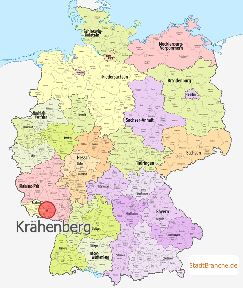 Krähenberg Karte Landkreis Südwestpfalz Rheinland-Pfalz