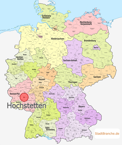 Hochstetten-Dhaun Karte Landkreis Bad Kreuznach Rheinland-Pfalz