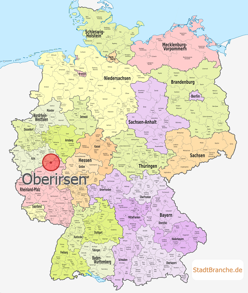 Oberirsen Karte Landkreis Altenkirchen/Westerwald Rheinland-Pfalz