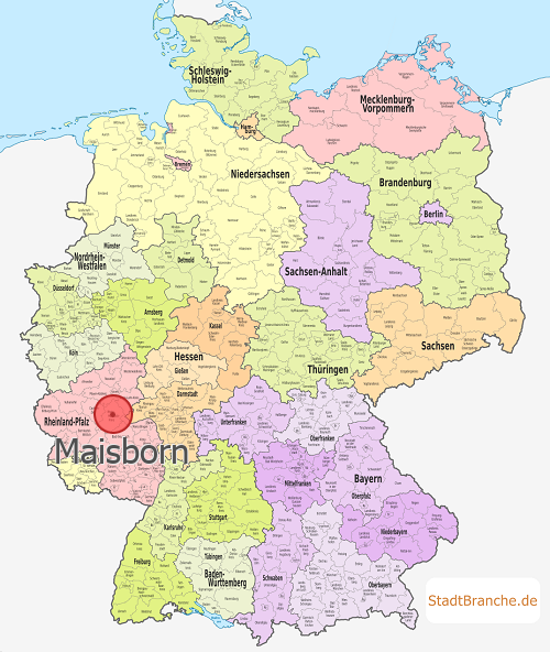Maisborn Karte Rhein-Hunsrück-Kreis Rheinland-Pfalz