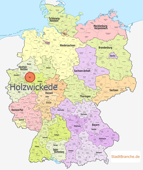 Holzwickede Karte Landkreis Unna Nordrhein-Westfalen