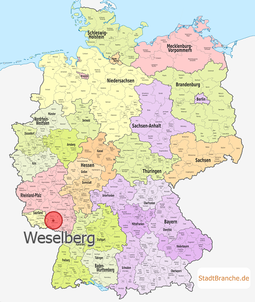 Weselberg Karte Landkreis Südwestpfalz Rheinland-Pfalz