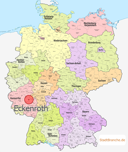 Eckenroth Karte Landkreis Bad Kreuznach Rheinland-Pfalz