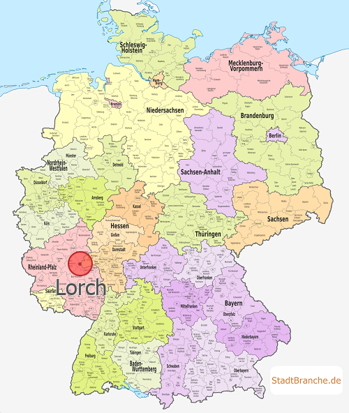 Lorch Karte Rheingau-Taunus-Kreis Hessen