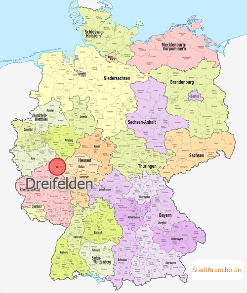 Dreifelden Karte Westerwaldkreis Rheinland-Pfalz