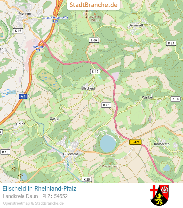 Ellscheid Stadtplan Landkreis Daun Rheinland-Pfalz
