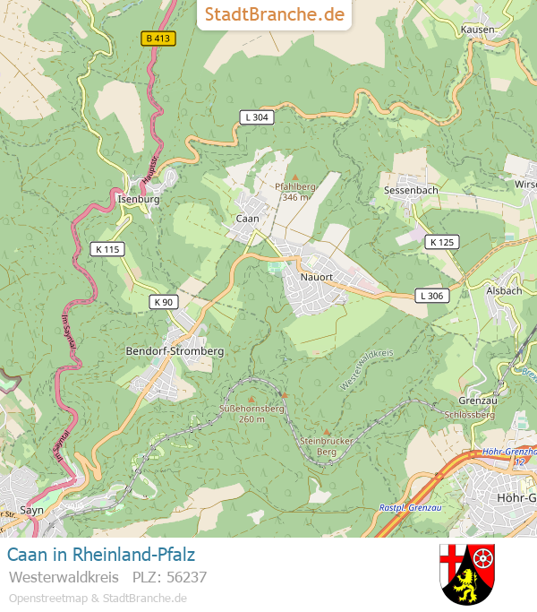 Caan Stadtplan Westerwaldkreis Rheinland-Pfalz