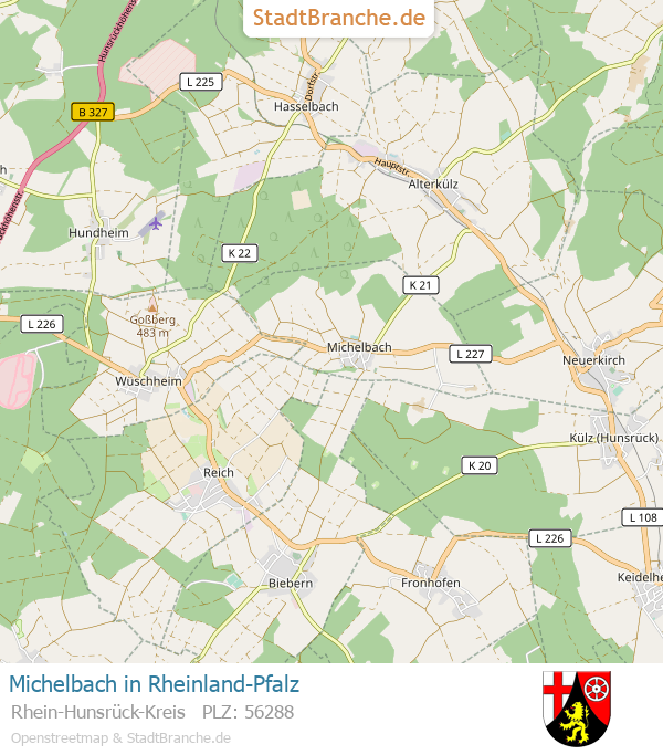 Michelbach Stadtplan Rhein-Hunsrück-Kreis Rheinland-Pfalz