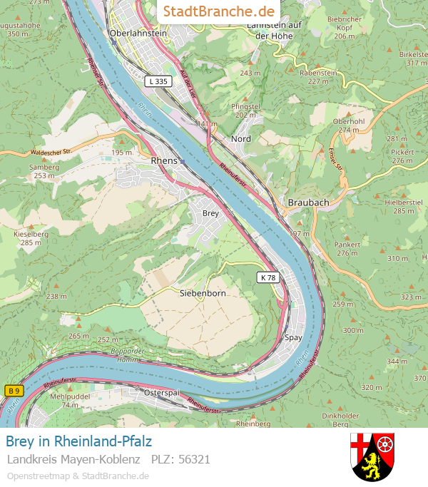 Brey Stadtplan Landkreis Mayen-Koblenz Rheinland-Pfalz
