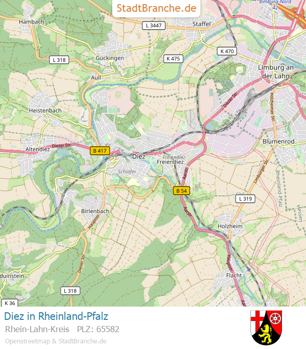 Diez Stadtplan Rhein-Lahn-Kreis Rheinland-Pfalz