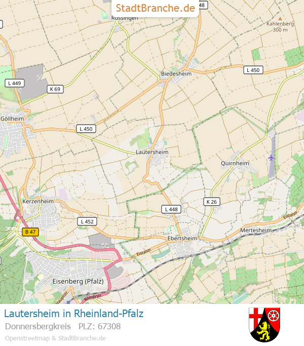 Lautersheim Stadtplan Donnersbergkreis Rheinland-Pfalz