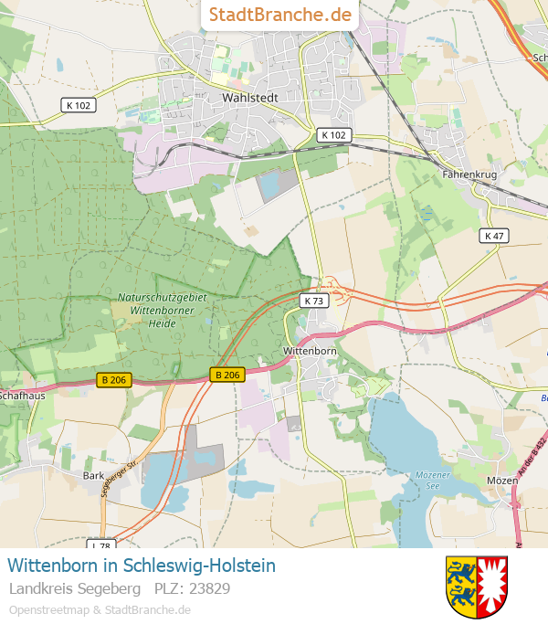 Wittenborn Stadtplan Landkreis Segeberg Schleswig-Holstein