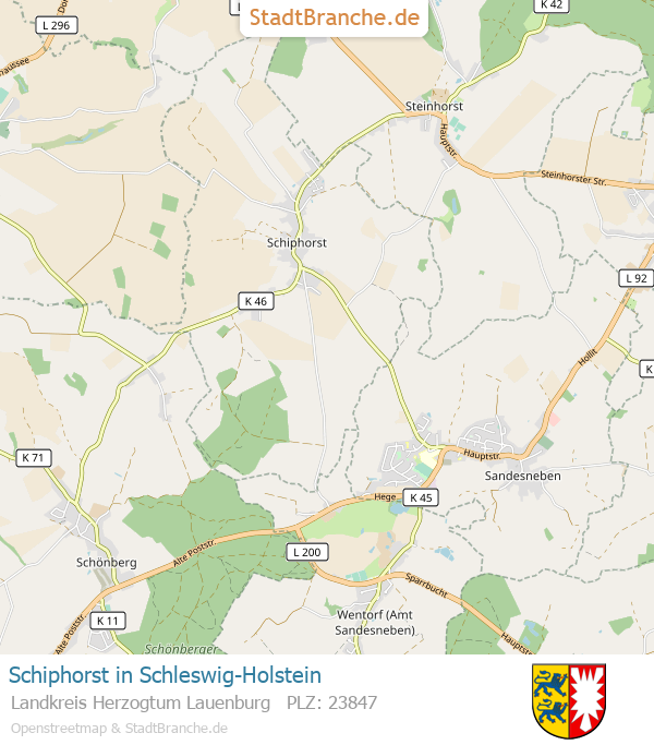 Schiphorst Stadtplan Landkreis Herzogtum Lauenburg Schleswig-Holstein