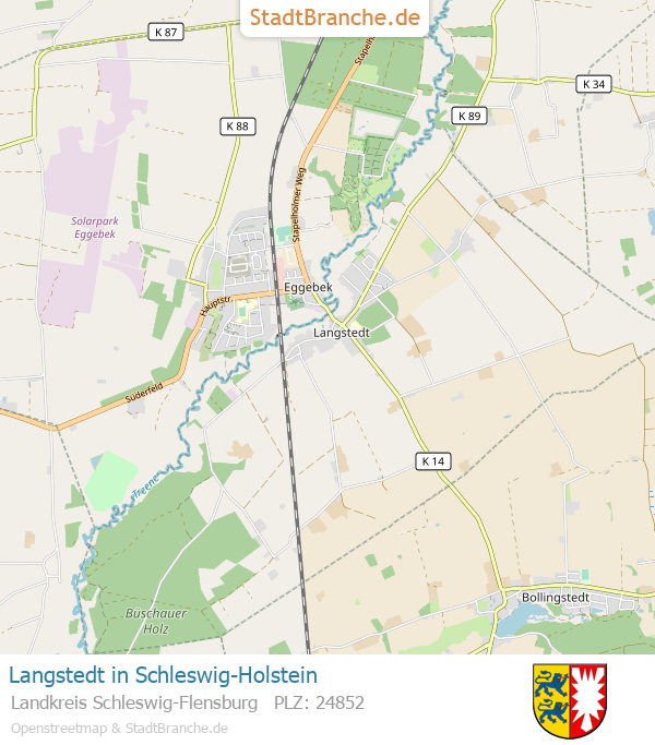Langstedt Stadtplan Landkreis Schleswig-Flensburg Schleswig-Holstein