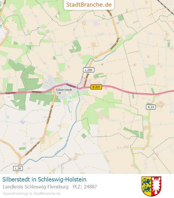Silberstedt Stadtplan Landkreis Schleswig-Flensburg Schleswig-Holstein