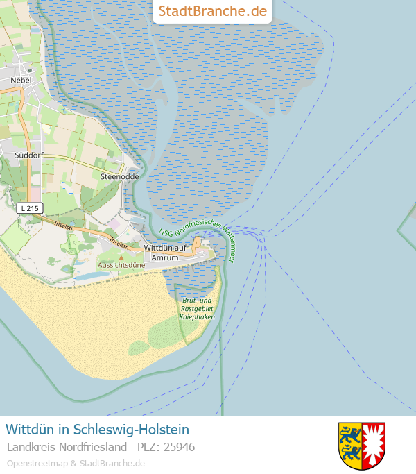 Wittdün Stadtplan Landkreis Nordfriesland Schleswig-Holstein