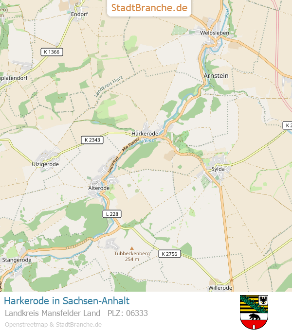 Harkerode Stadtplan Landkreis Mansfelder Land Sachsen-Anhalt