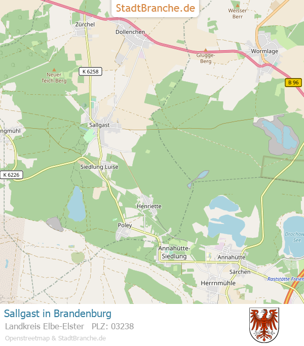 Sallgast Stadtplan Landkreis Elbe-Elster Brandenburg