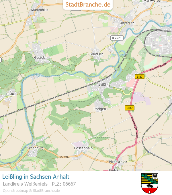 Leißling Stadtplan Landkreis Weißenfels Sachsen-Anhalt