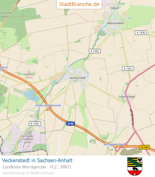 Veckenstedt Stadtplan Landkreis Wernigerode Sachsen-Anhalt