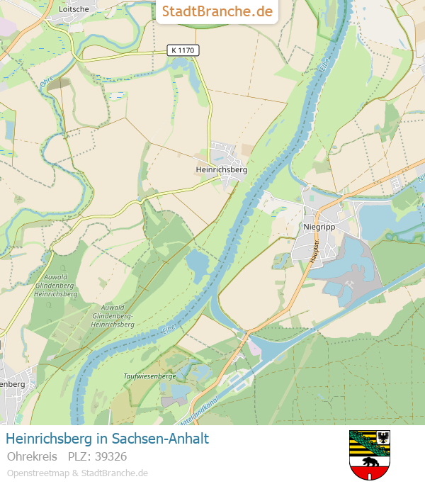 Heinrichsberg Stadtplan Ohrekreis Sachsen-Anhalt