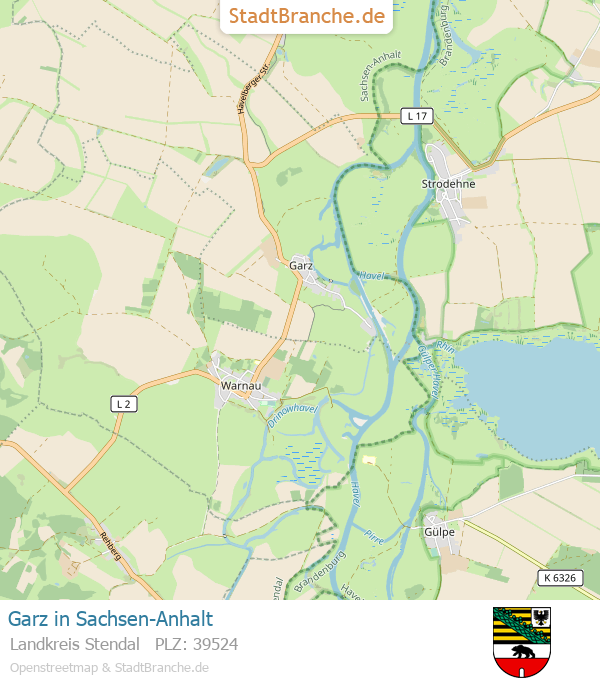 Garz Stadtplan Landkreis Stendal Sachsen-Anhalt