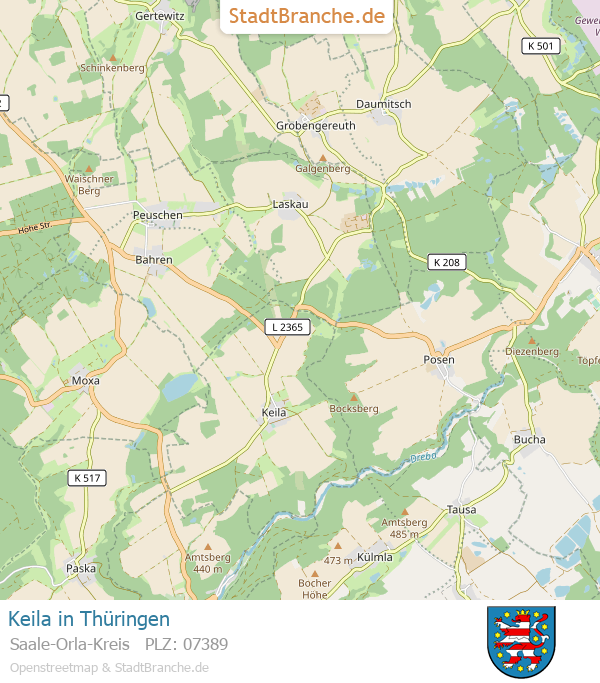 Keila Stadtplan Saale-Orla-Kreis Thüringen