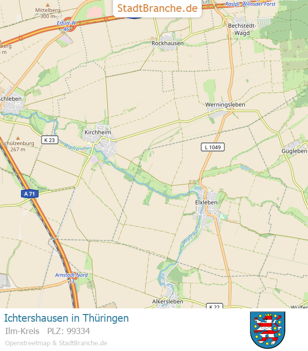 Ichtershausen Stadtplan Ilm-Kreis Thüringen