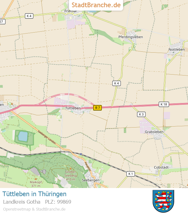 Tüttleben Stadtplan Landkreis Gotha Thüringen